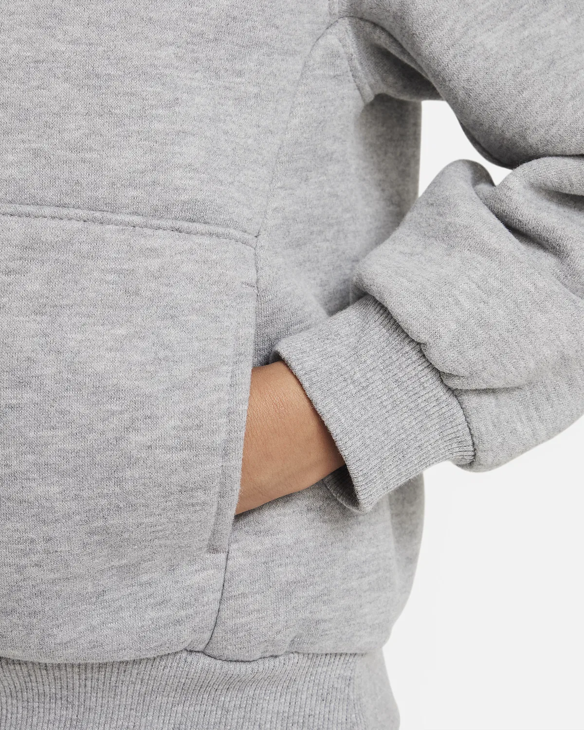 Детская худи Nike Sportswear Club Fleece Pullover, Light Grey Heather — фото 4