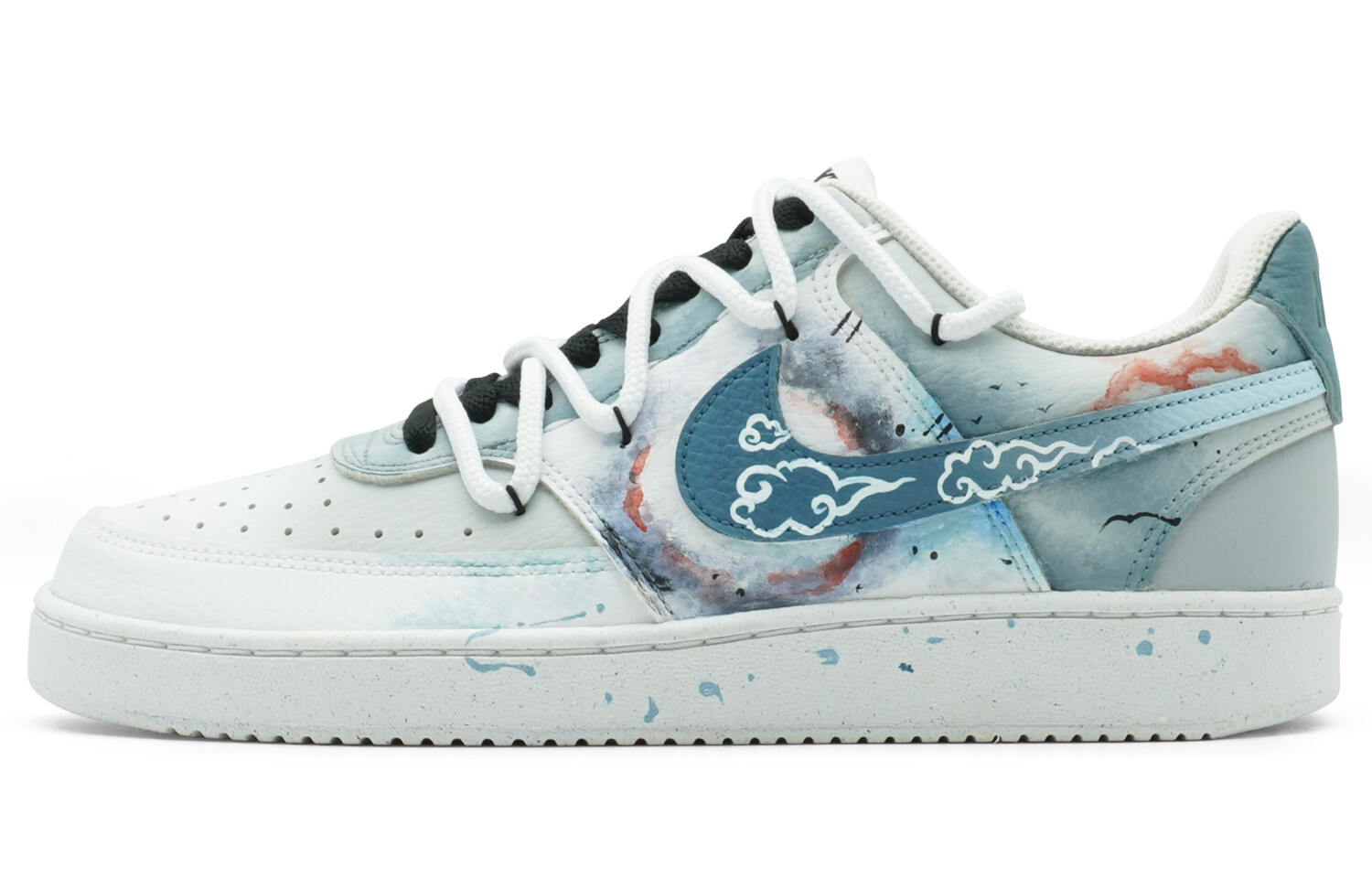 

Кроссовки Nike Court Vision Skateboarding Shoes Men Low-top Cyan, цвет Arctic Fusion/Off White/Cream White