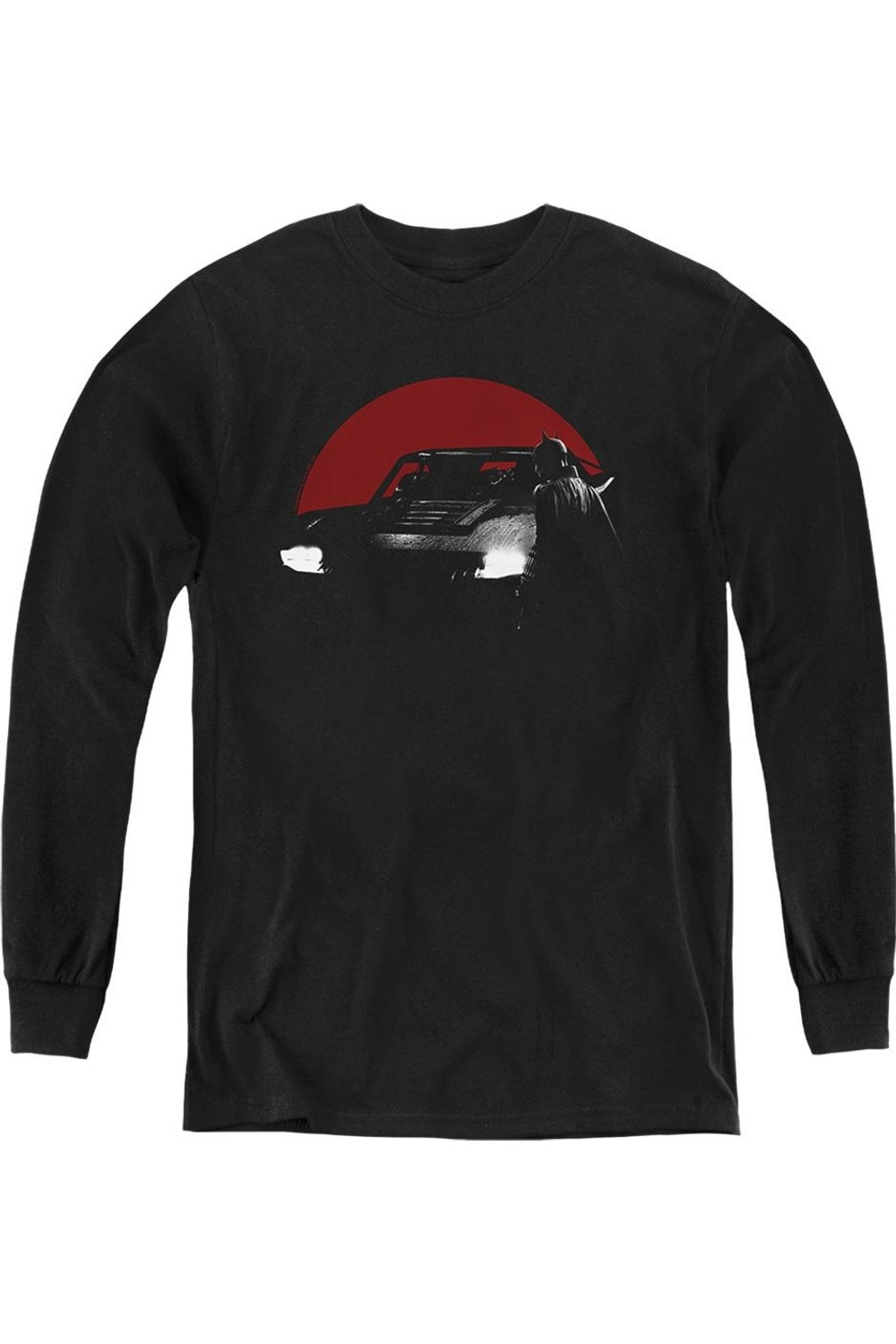 

Батмен: Красная Луна и Бэтмобиль, молодежный худи с длинным рукавом Gildan