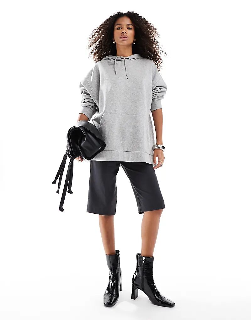 

Толстовка oversize серого меланжевого цвета ASOS DESIGN