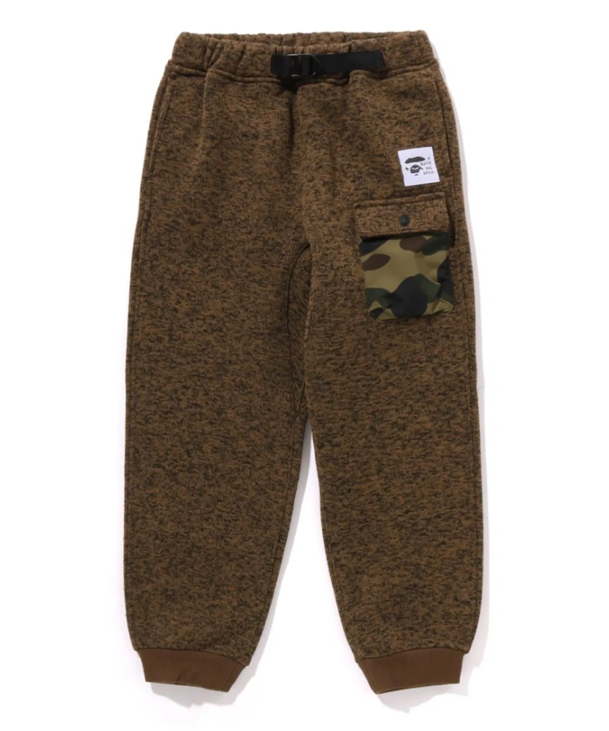 Брюки спортивные с камуфляжным карманом A Bathing Ape, детские, чёрный — фото 3