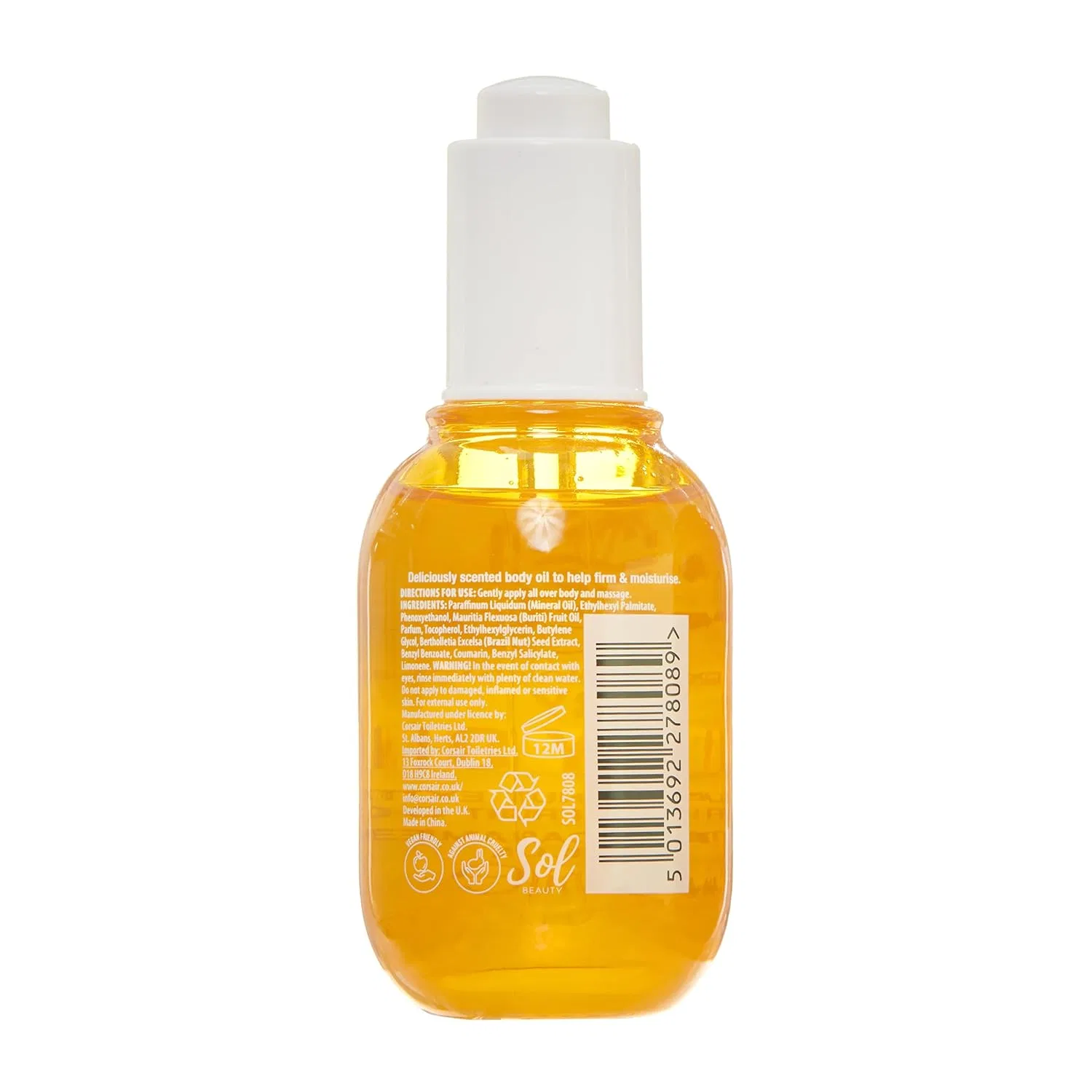Сухое масло для тела Sol Beauty с ароматом карамели и ванили, 45 мл, 2 шт. Sol Beauty — фото 2