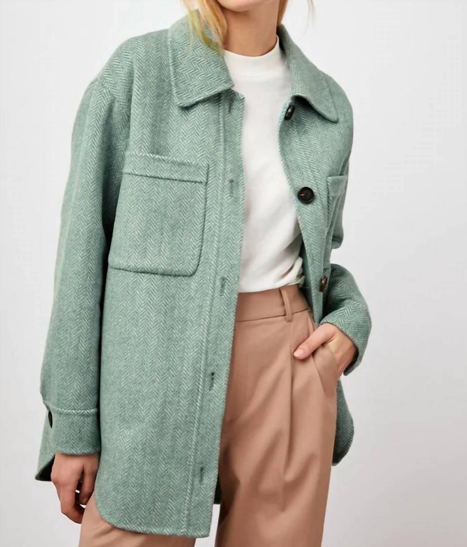 

Куртка-рубашка Connie в елочку Kelly Rails, цвет kelly herringbone