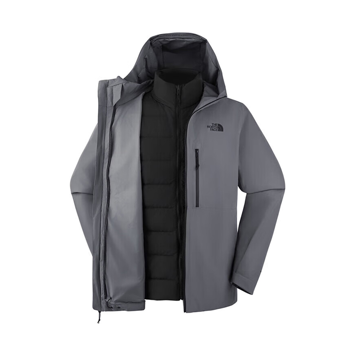 

Водонепроницаемая, устойчивая к истиранию, термо ветровка Men's THE NORTH FACE, серый/черный