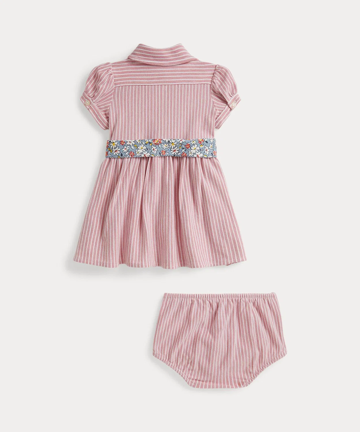 Платье-поло с поясом и шортами Ralph Lauren, хлопок, розовый — фото 2