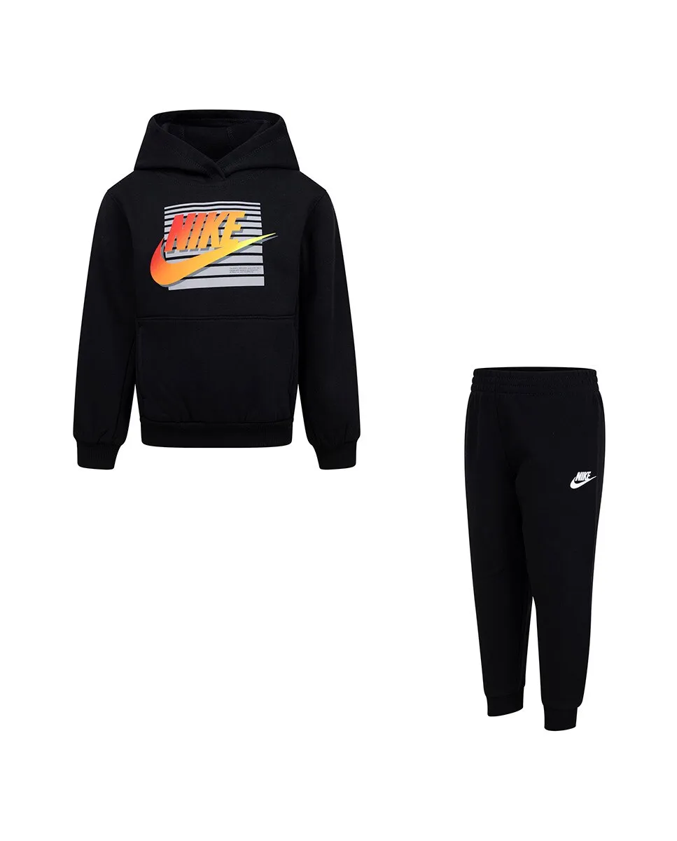 

Спортивная одежда: комплект из худи и брюк Gradient Futura для мальчика Nike, черный