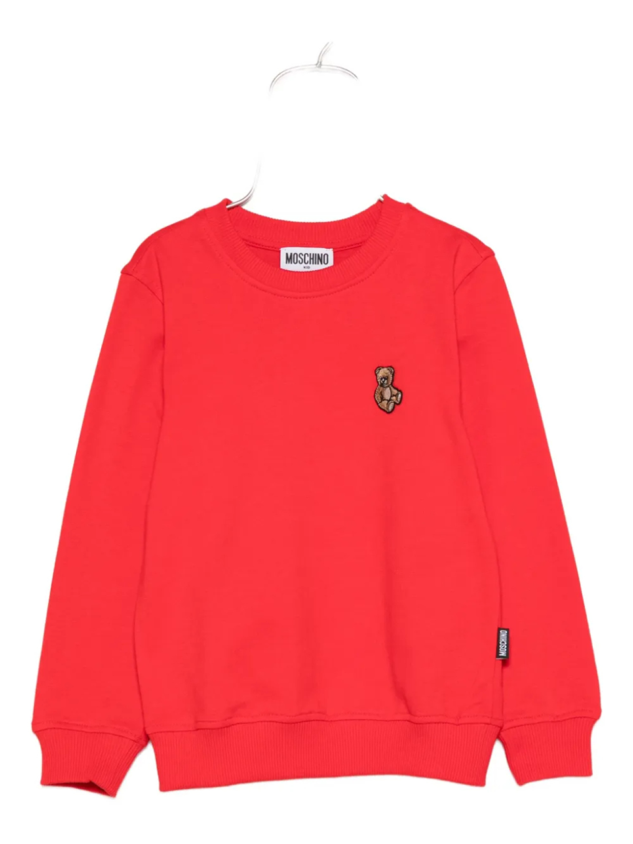 

Толстовка Moschino Kids с вышитым плюшевым мишкой, красный