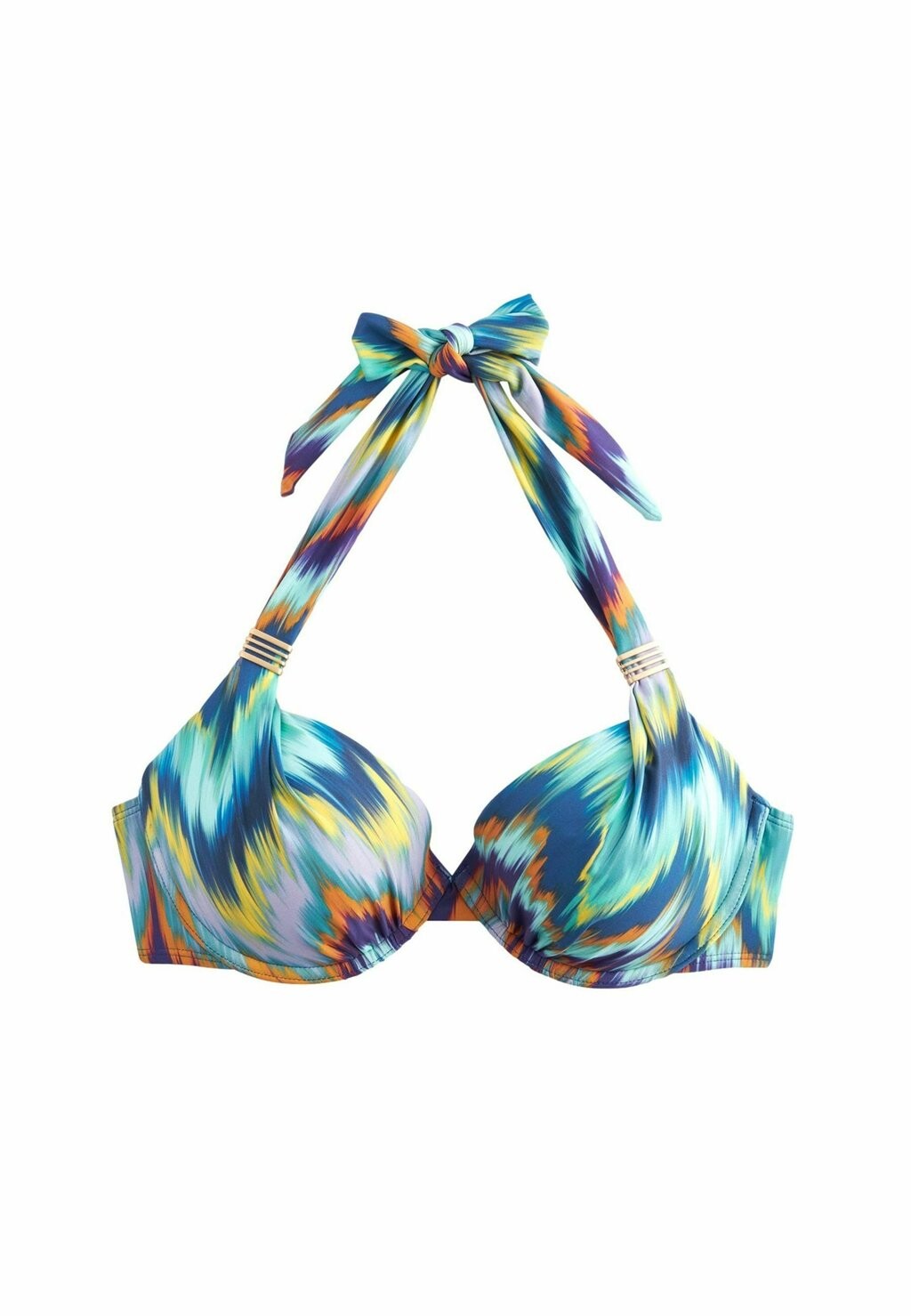

Верх бикини Padded Wired Halterneck Regular Fit Myleene Klass, сине-фиолетовый ацтек