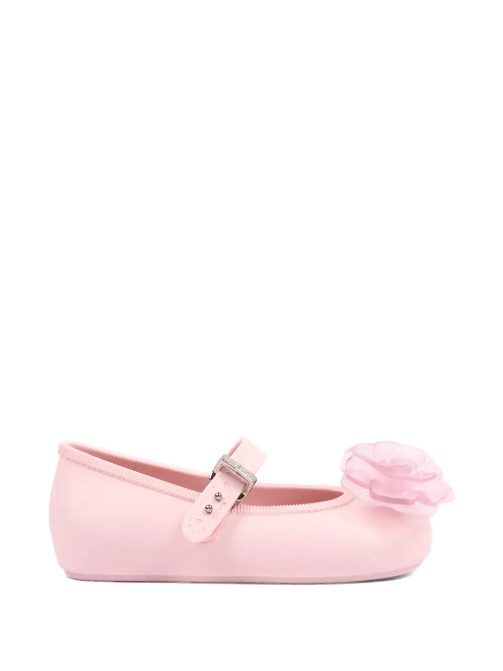 Балетки с цветочным декором Mini Melissa, розовый — фото 2