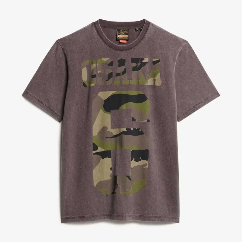Футболка с коротким рукавом Superdry Osaka Loose, коричневый — фото 3