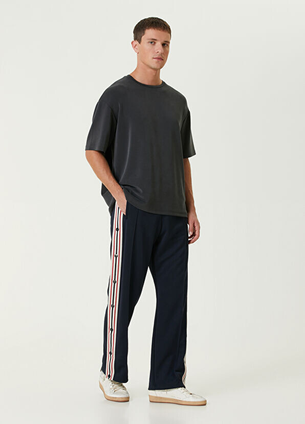 Жаккардовые спортивные брюки в полоску Golden Goose, синий