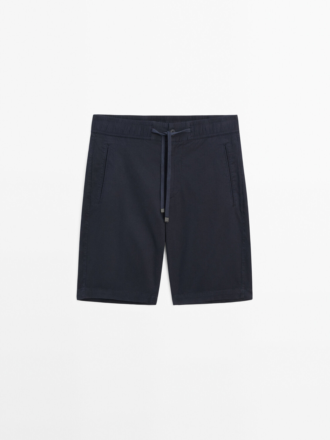 

ДУбль Шорты-Бермуды из смесового хлопка Jogger Massimo Dutti, синий