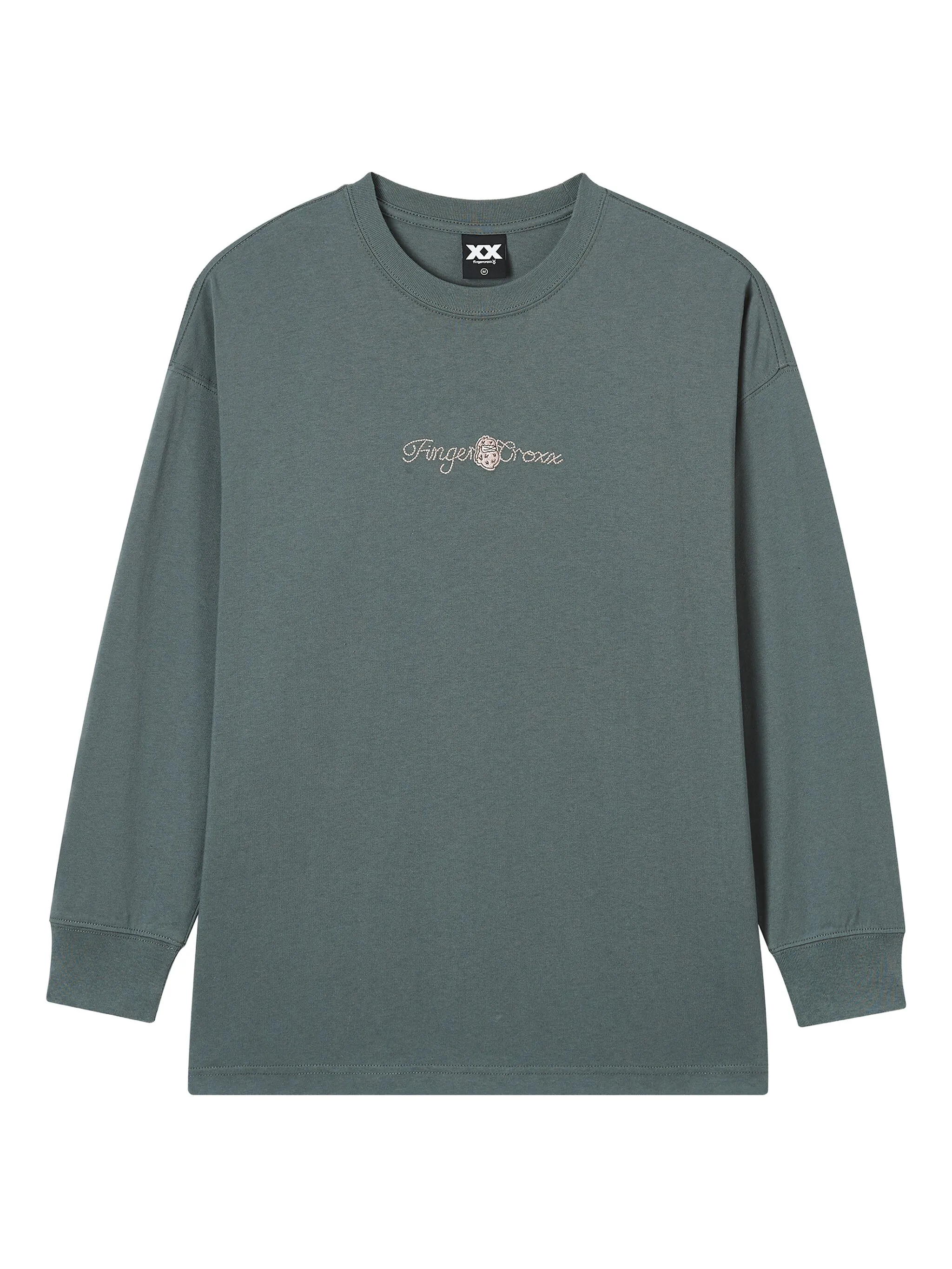 

Топ с длинными рукавами Fingercroxx, серый