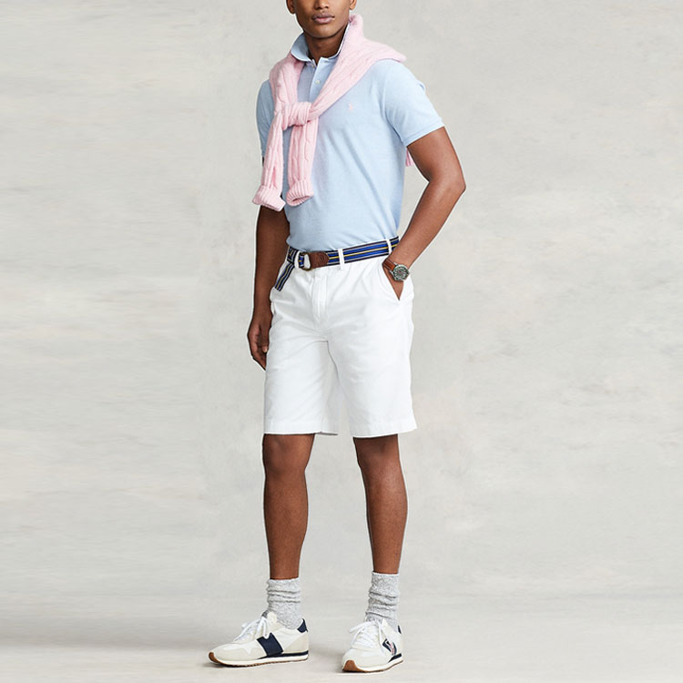 SS22 Футболка поло мужская светло-голубая Polo Ralph Lauren — фото 3
