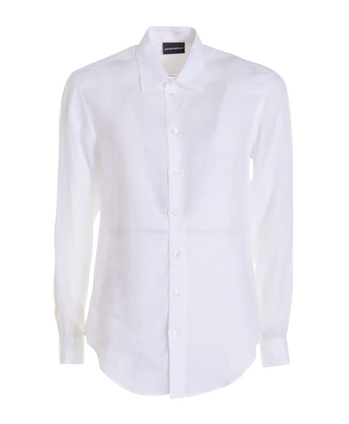 

Белая повседневная рубашка d41sm0d10f9100 Emporio Armani, белый