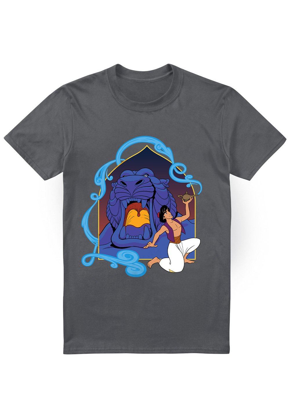 

Футболка с принтом ALADDIN AND THE MAGIC LAMP AT THE CAVE OF WONDERS Disney, антрацит