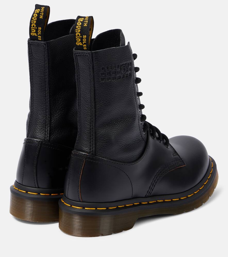 Ботинки Dr. Martens 1490 10-Eye кожаные армейские MM6 Maison Margiela, Black/Black — фото 2