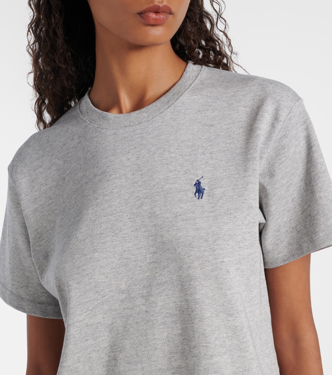 Хлопковая футболка из джерси Polo Ralph Lauren, Cobblestone Heather — фото 4