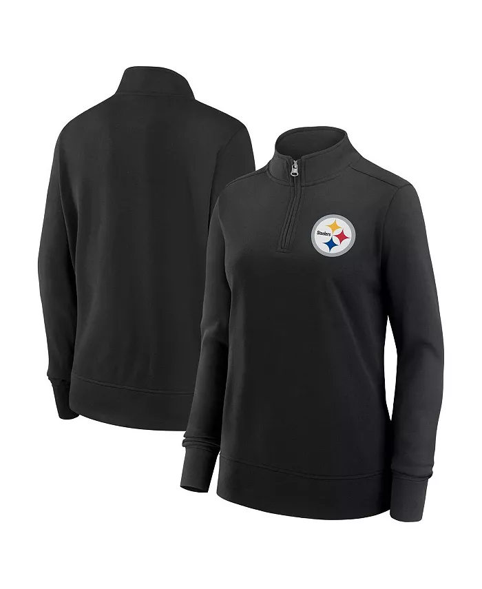 

Женская черная куртка Pittsburgh Steelers Velocity Quarter-Zip Logo Athletic