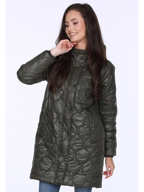 

Пуховик regular fit Perso, хаки