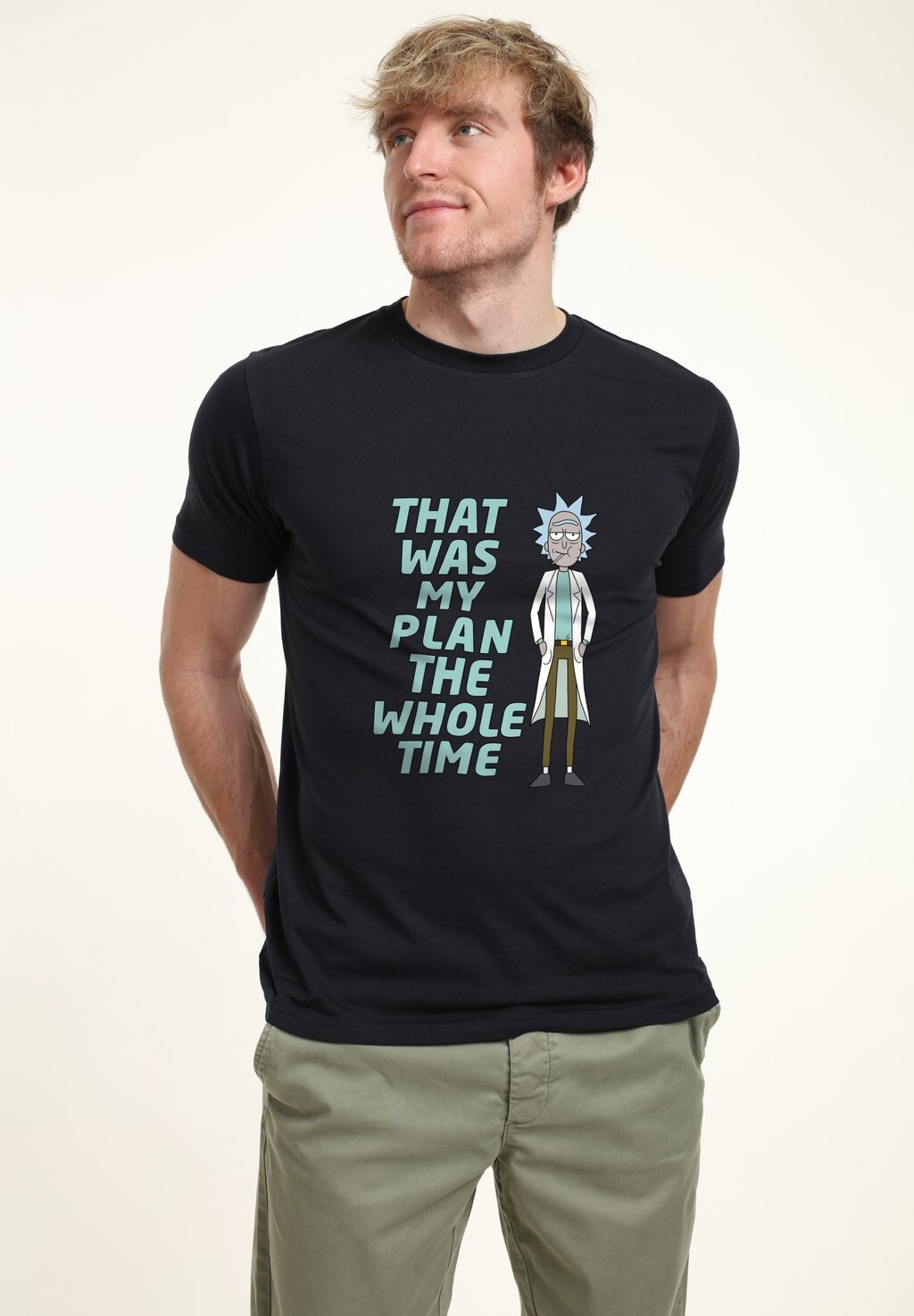 

Футболка с принтом RICK AND MORTY MY PLAN Henry Tiger, темно-синий