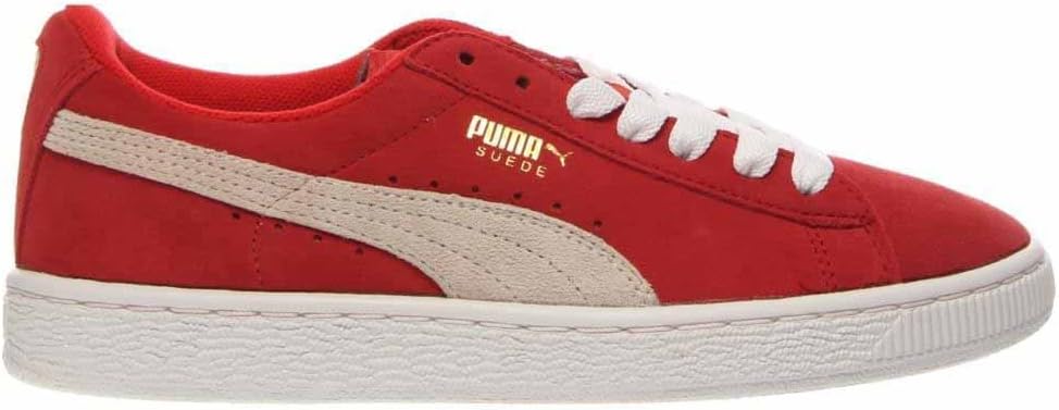Кроссовки PUMA для детей и подростков из замши, белый/красный — фото 2