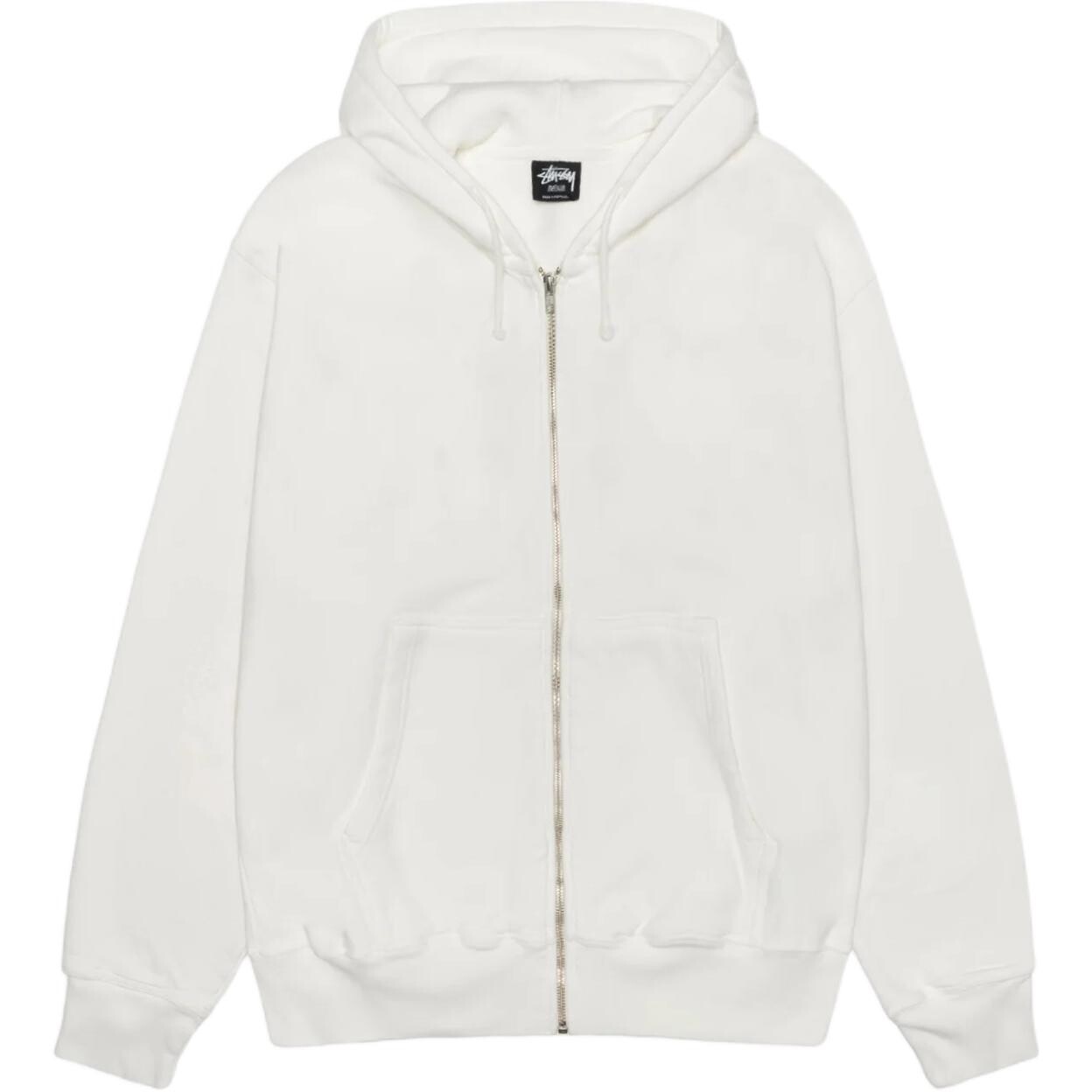 Толстовка с капюшоном Buana Pigment Dyed на молнии Stussy, хаки — фото 2