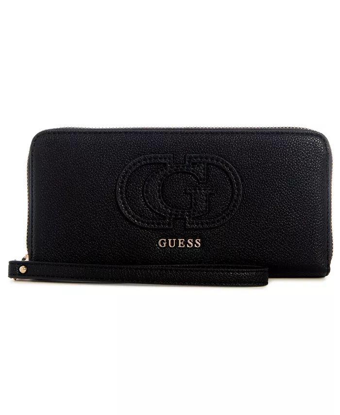 

Кошелек Calebra Large Zip Around с молнией GUESS, черный