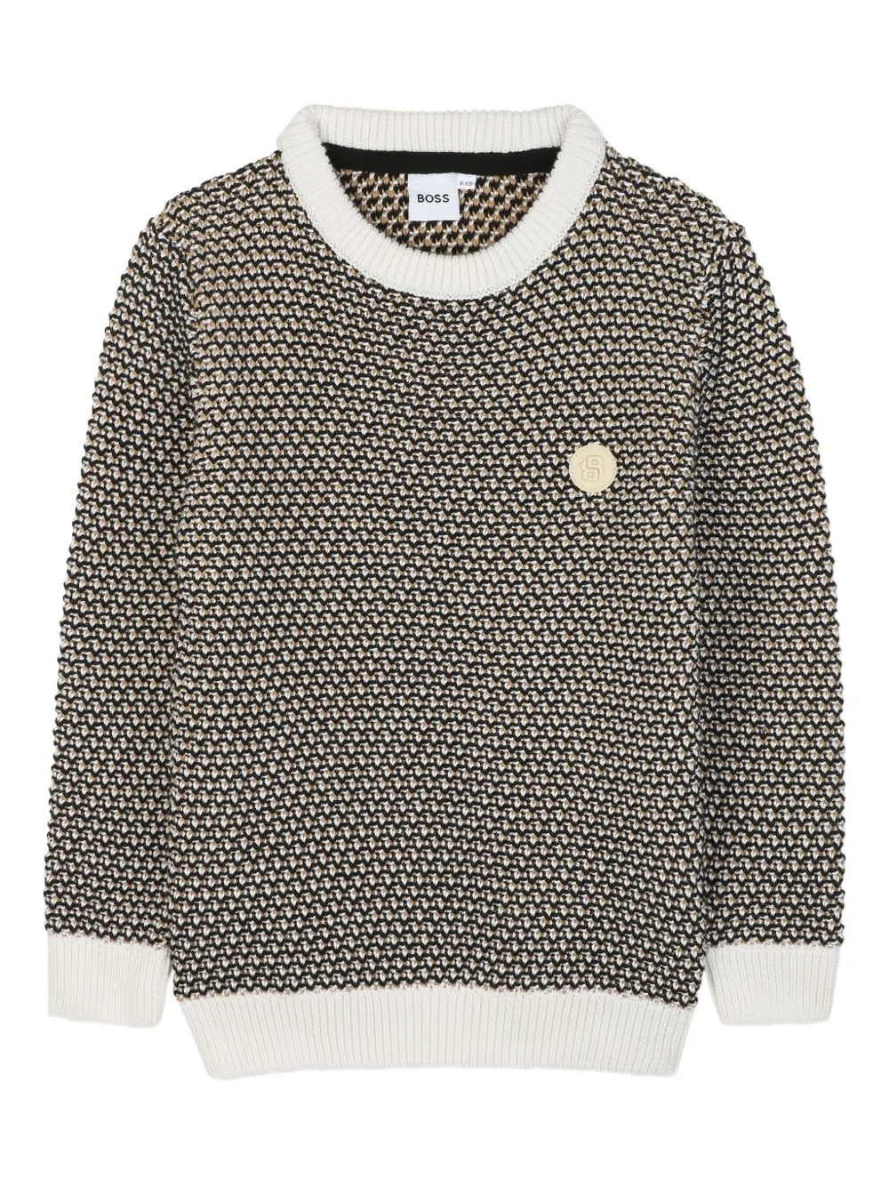 

Фактурный свитер BOSS Kidswear, черный