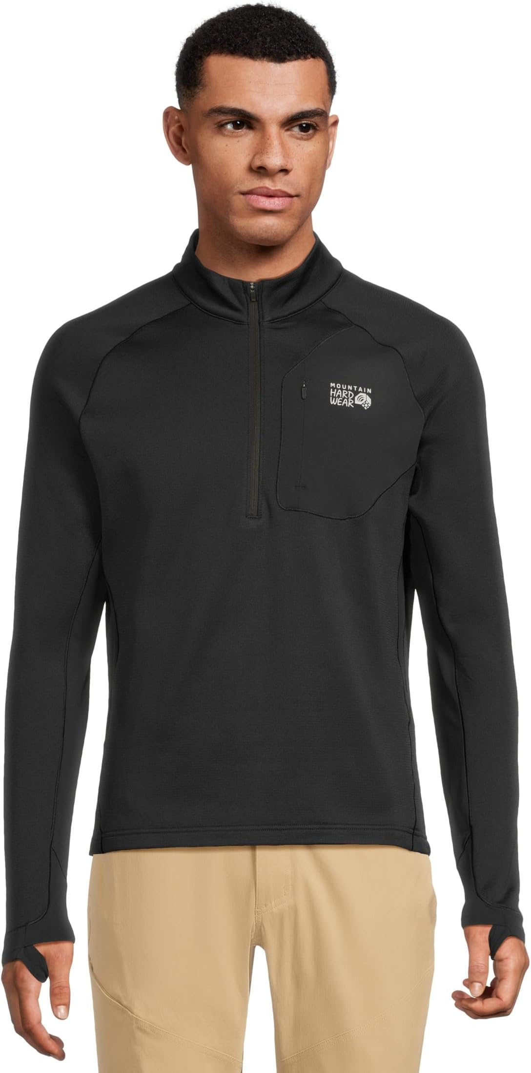 

Мужская флисовая кофта Up First Tech с застежкой-молнией на четверть оборота Mountain Hardwear, Black