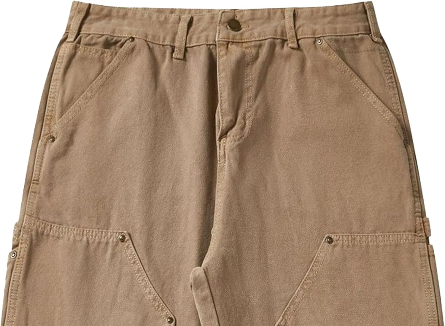 Джинсы свободные, Cargo Work Pants, хаки — фото 4