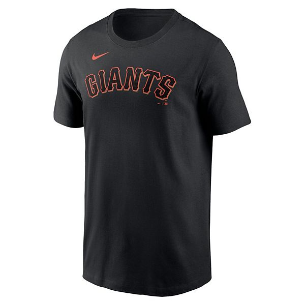 Мужская черная футболка san francisco giants fuse wordmark Nike — фото 3