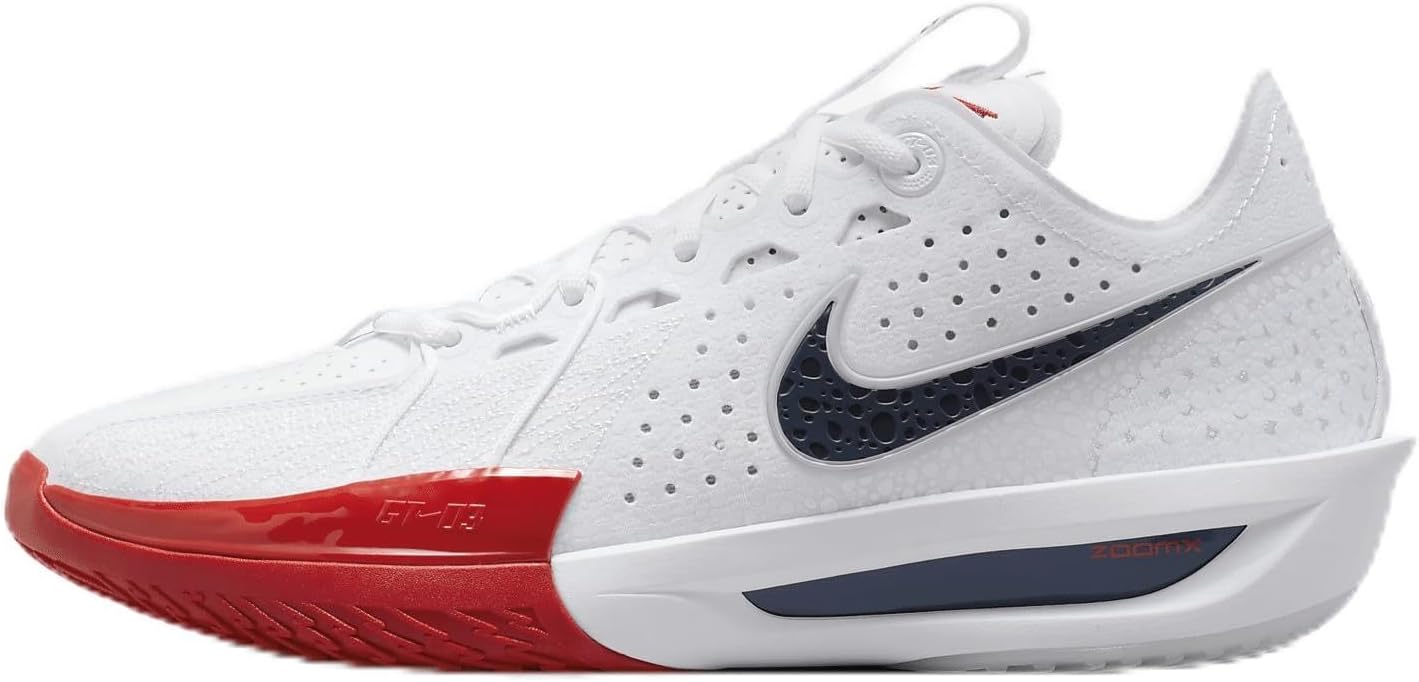 

Баскетбольные кроссовки Nike GT Cut 3 для мужчин, White/Sport Red/Obsidian