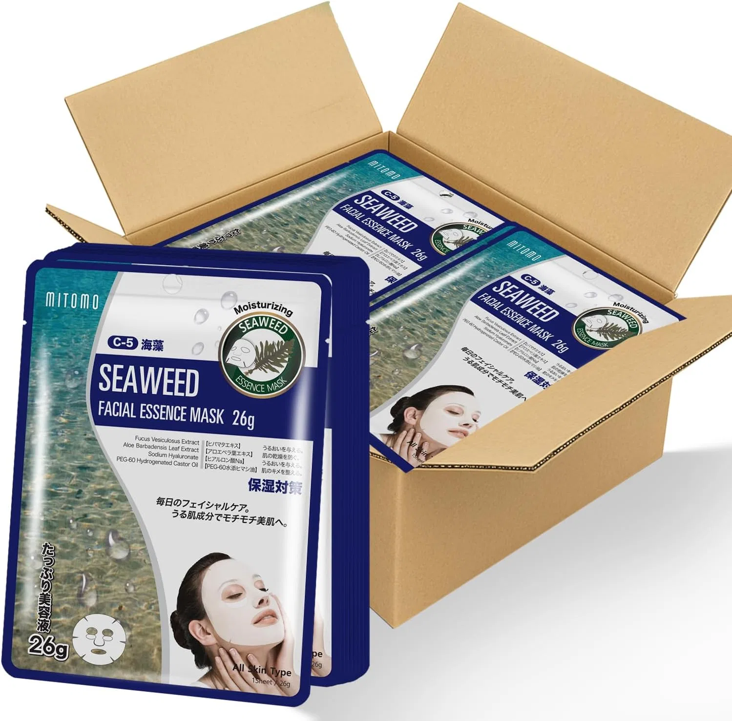 Эссенция Mitomo Skincare — Seaweed Facial Essence Mask