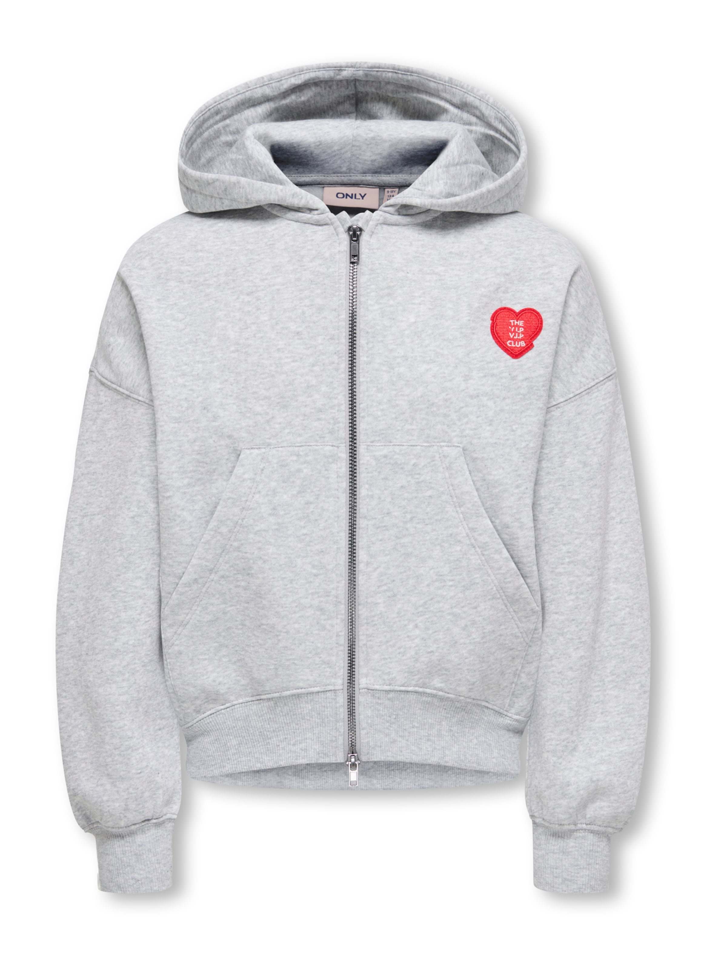 

ONLY GIRLS Толстовка с капюшоном на молнии 'KOGEVISA' в сером цвете