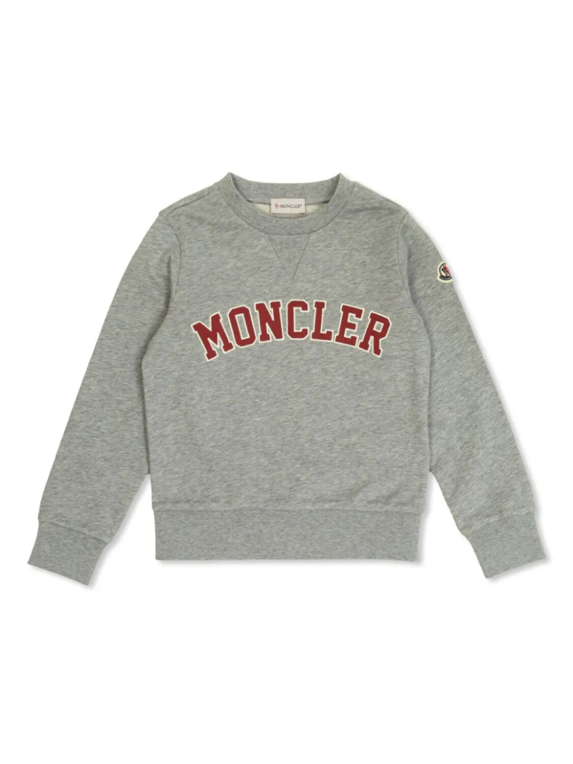 

Хлопковая толстовка с вышитым логотипом Moncler Enfant, серый