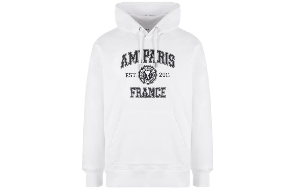 

Футболка с длинными рукавами и принтом логотипа Paris AMIPARIS, белая