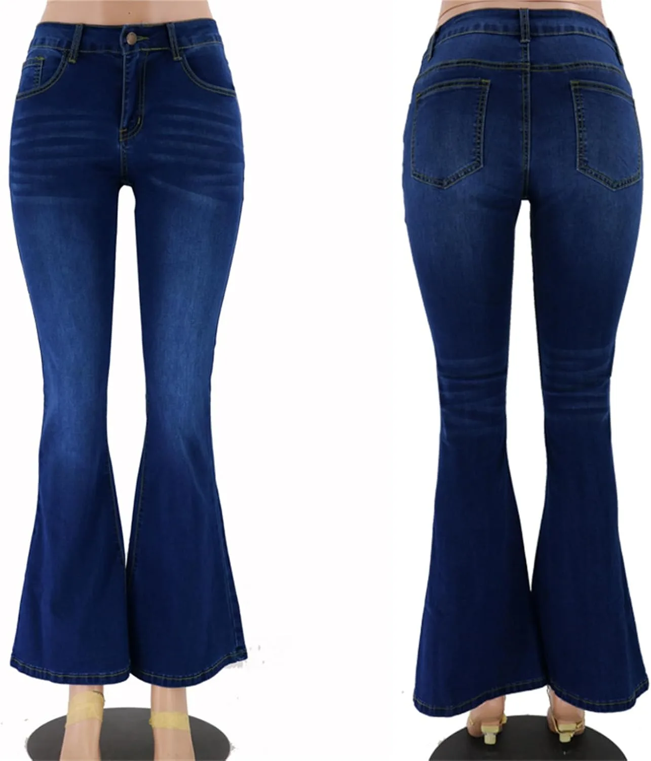 Женские джинсы Flare Stretch High Rise Bootcut, высокие с зауженным силуэтом — фото 4