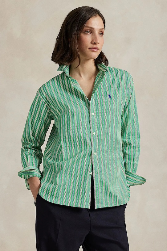 

Хлопковая рубашка Polo Ralph Lauren, зеленый