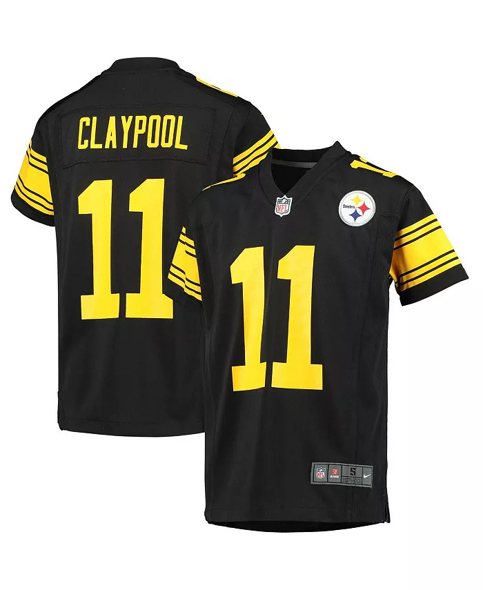 

Футболка игровая альтернативная Pittsburgh Steelers для подростков Big Boys Chase Claypool Nike, черный
