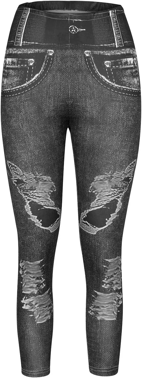 Петит леггинсы Skinny Denim Pants для женщин с эластичным поясом — фото 2