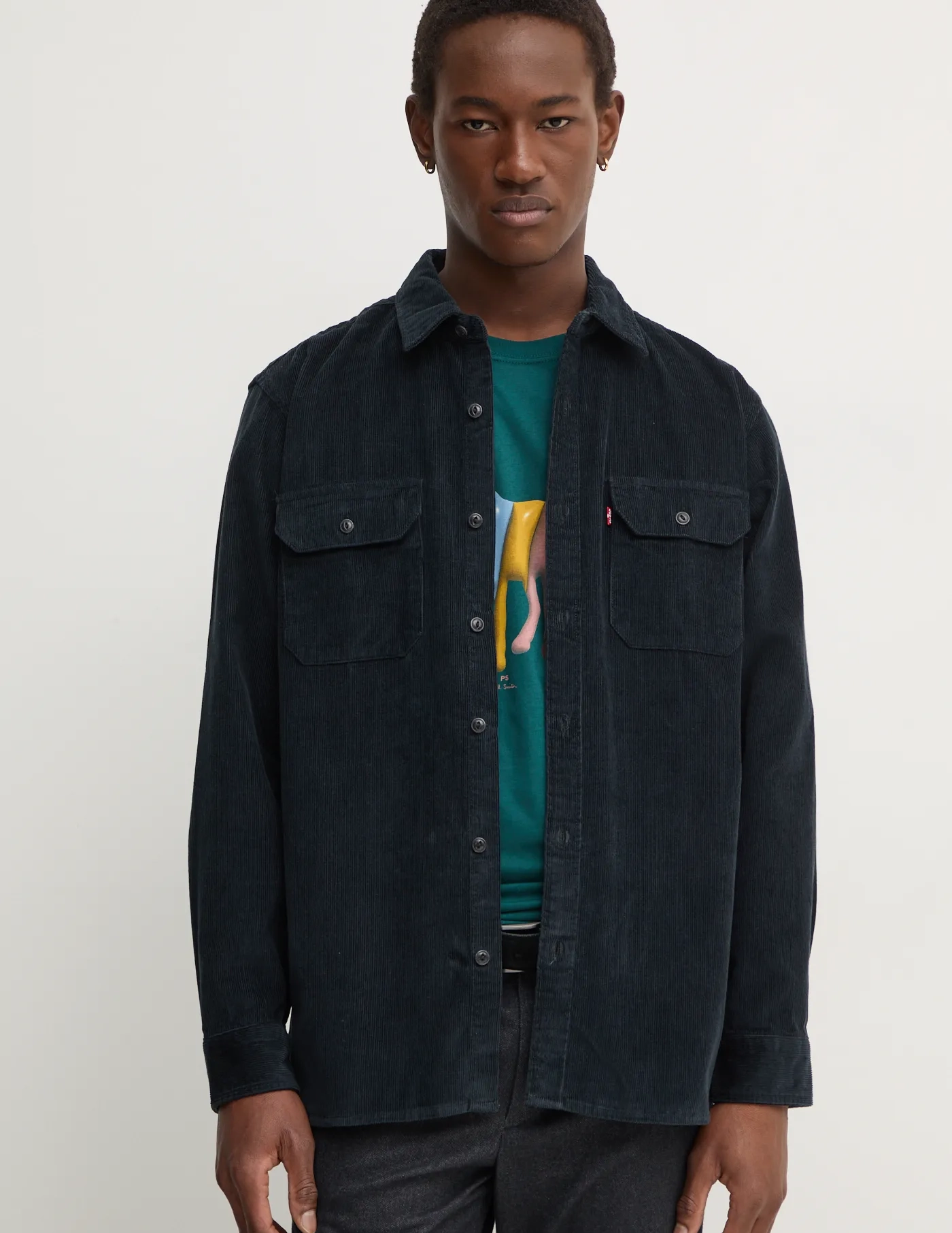 

Хлопковая рубашка Levi's, темно-синий