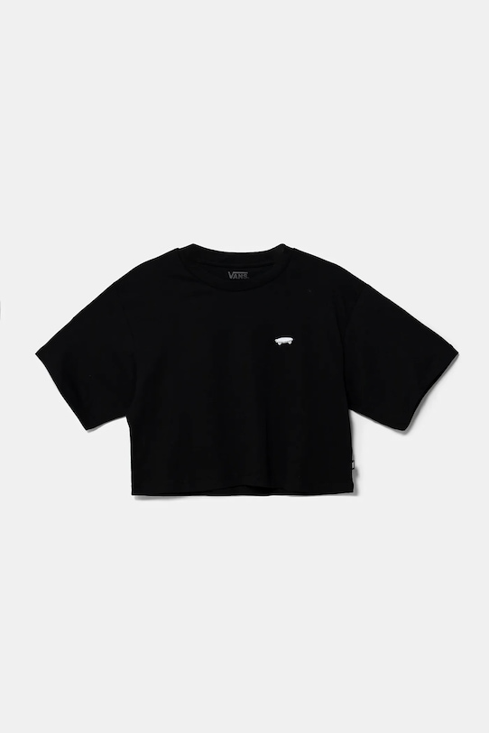 

Детская хлопковая футболка SALTON RELAX CROP Vans, черный