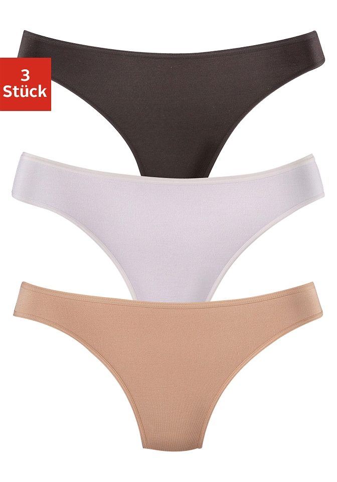 

Стринги LASCANA, цвет schwarz, weiß, beige