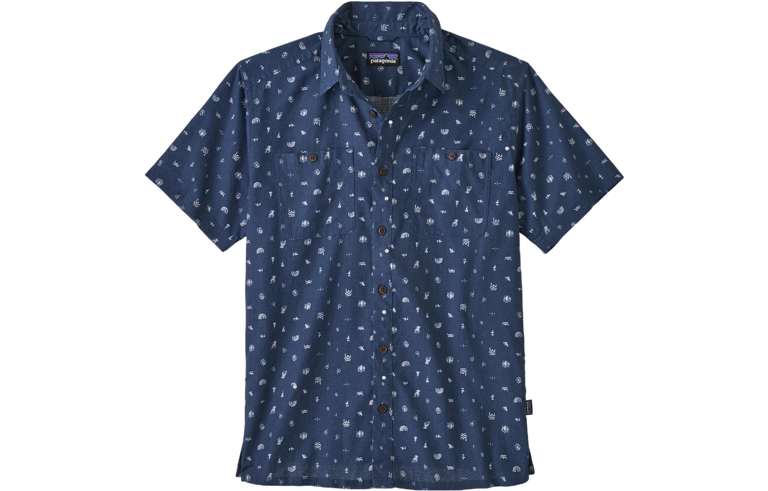 Футболка Patagonia Back Step, новый морской синий