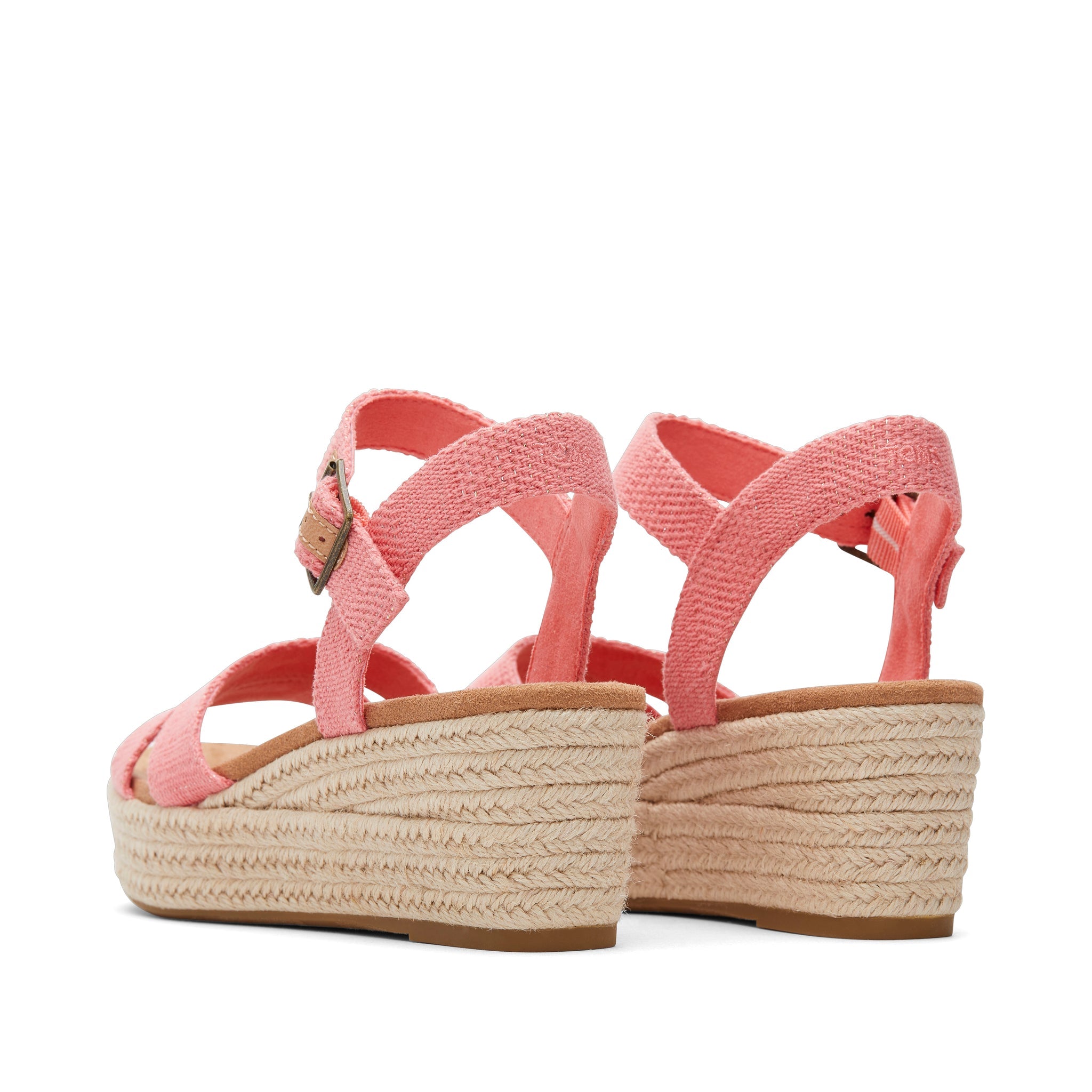 Audrey Pink Metallic Wedge Sandal TOMS Shoes — фото 3
