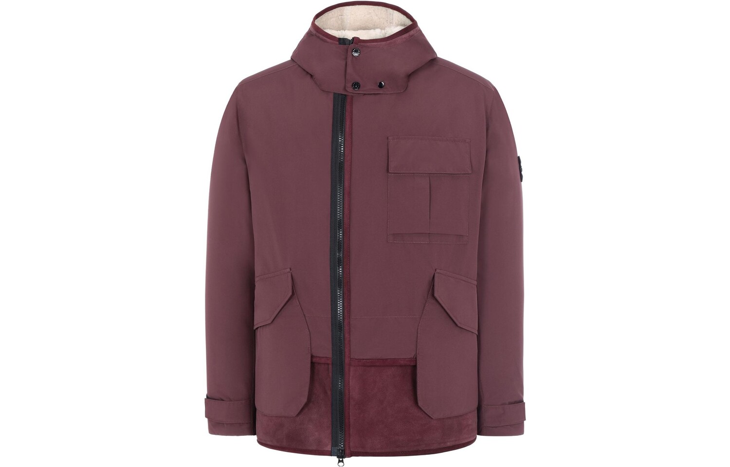 

Куртка мужская Stone Island на молнии, бордовый