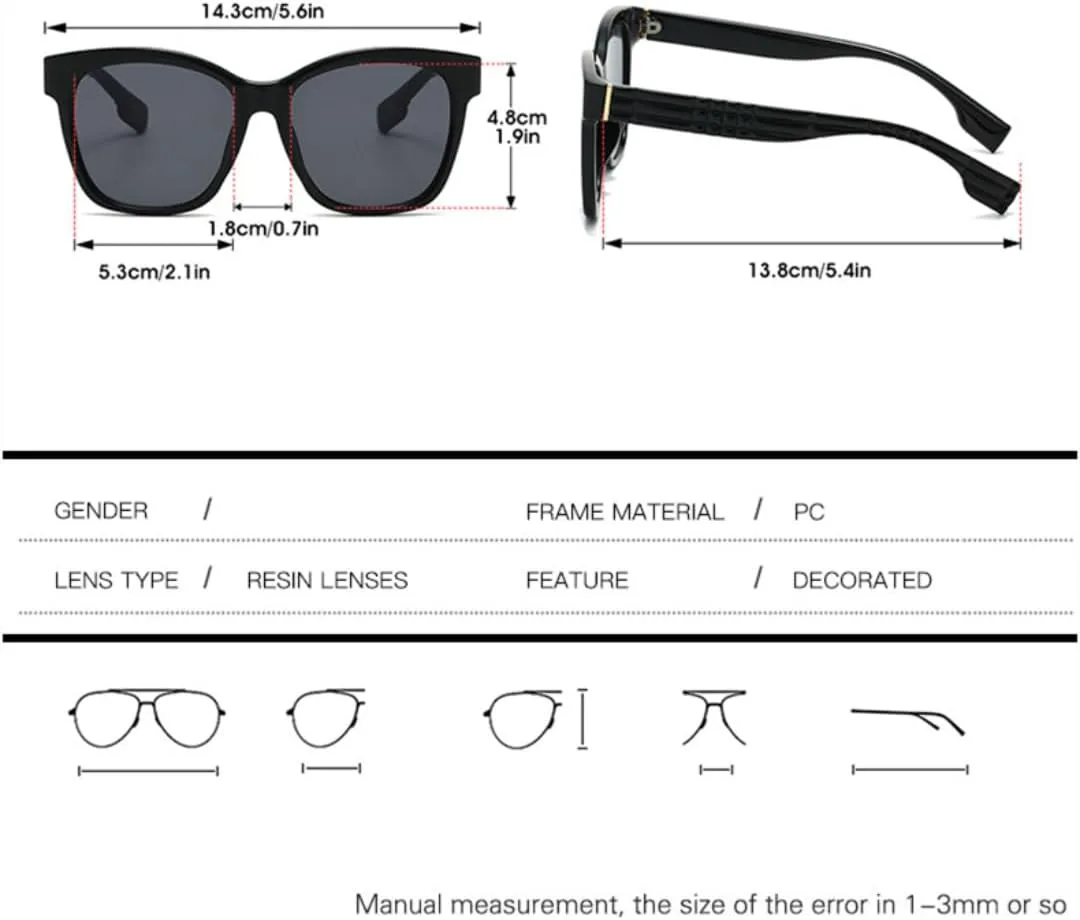 

Винтажные роскошные солнцезащитные очки для женщин и мужчин, модные панк-стиль, большая оправа, классические, с защитой от УФ-излучения UV400 TKKTLLT, Black-black