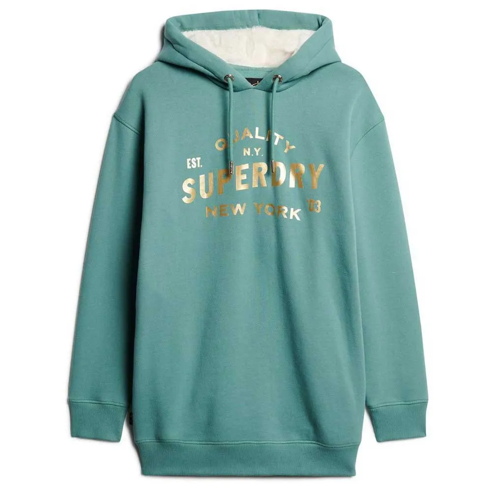 

Платье Superdry Luxe Metallic Logo, синий