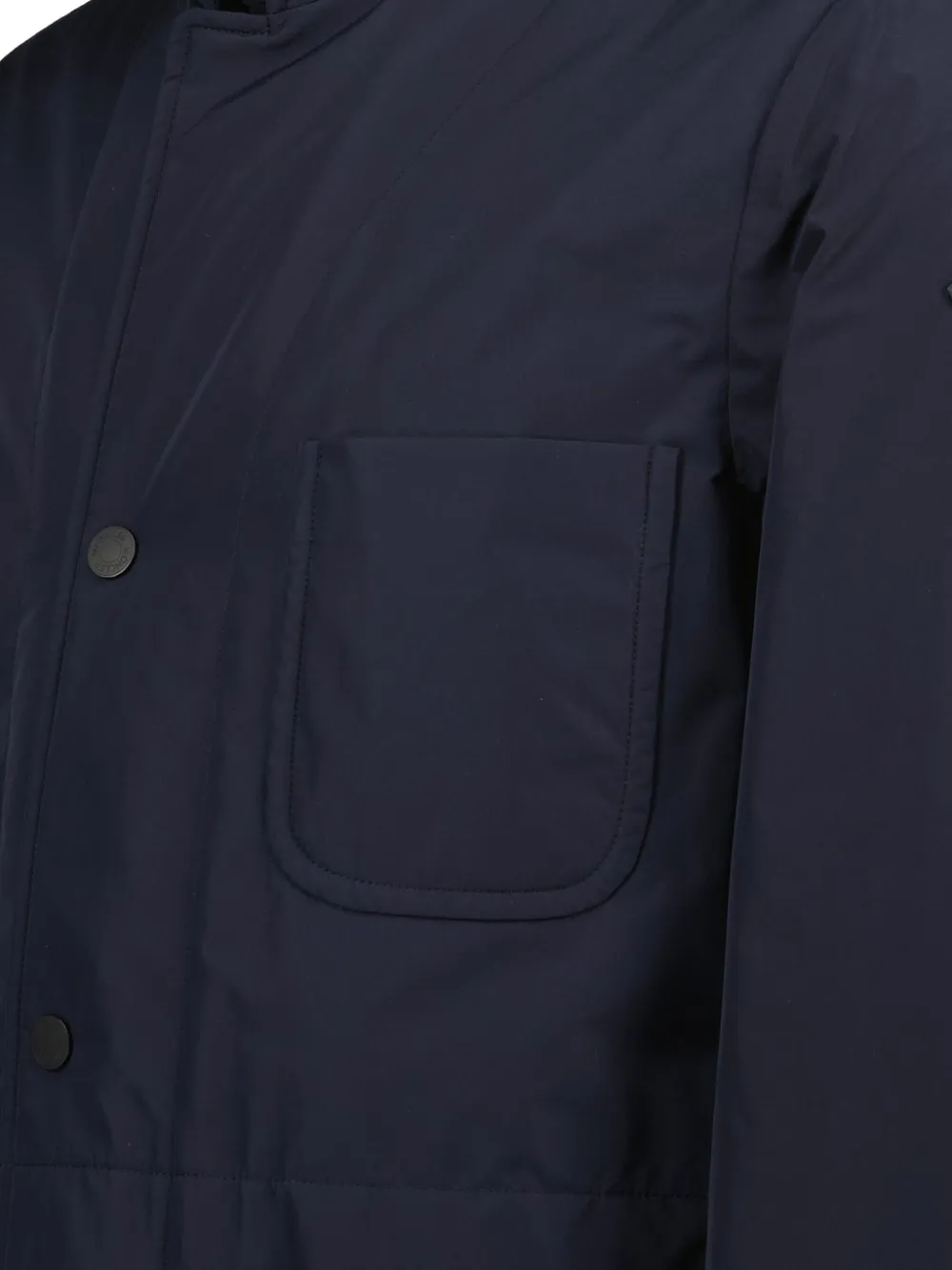 Куртка с высоким воротом и застежкой на пуговицы MONCLER, синий — фото 4